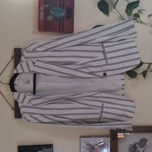 Blue and white blazer